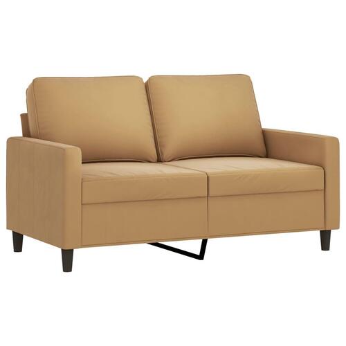 2 personers sofa med hynder velour brun