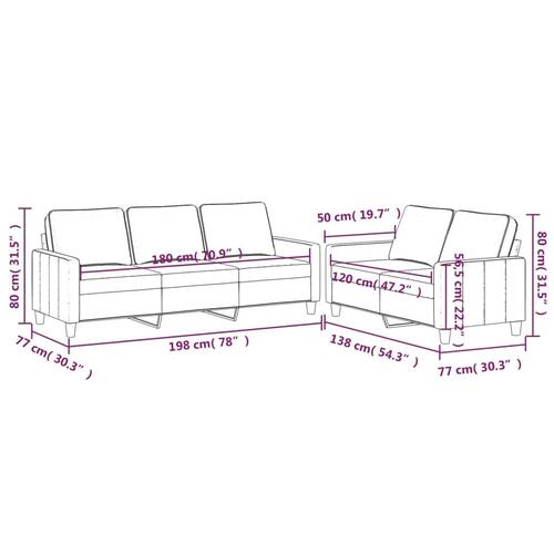 2 personers sofa med hynder velour lysegrå