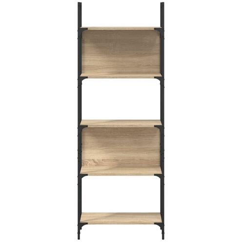 Bogreol 60,5x24x166,5 cm 5 hylder konstrueret træ sonoma-eg