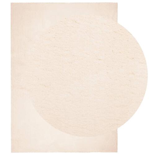 Gulvtæppe HUARTE 120x170 cm kort luv og vaskbart beige