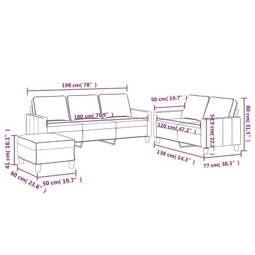 3 personers sofa med hynder velour sort