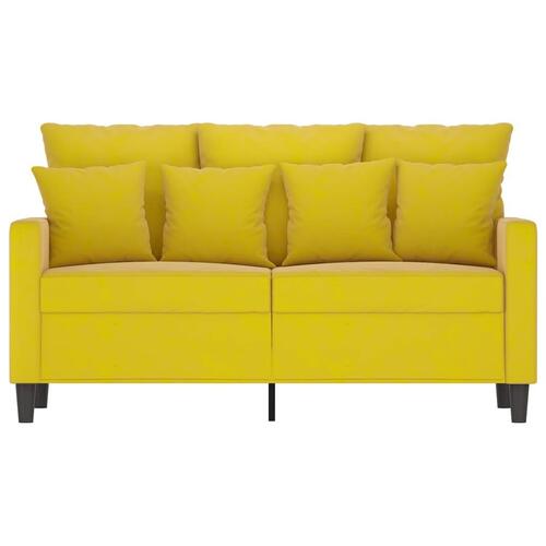 2-personers sofa 120 cm fløjl gul