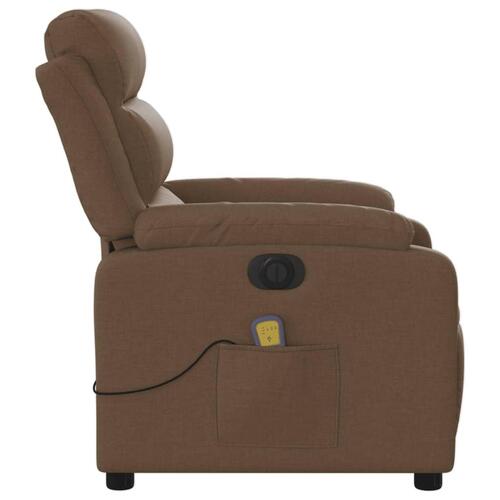 Eldrevet massagestol stof brun