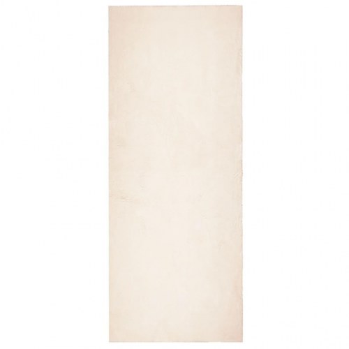 Gulvtæppe HUARTE 80×200 cm - kort luv, vaskbart, beige