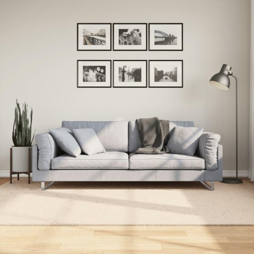 Gulvtæppe HUARTE 160×230 cm - kort luv, vaskbart - beige