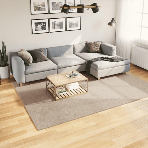 Gulvtæppe HUARTE 200×280 cm - kort luv, vaskbart, sandfarvet
