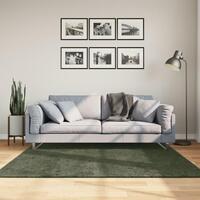 Gulvtæppe HUARTE 160x160 cm kort luv og vaskbart skovgrøn