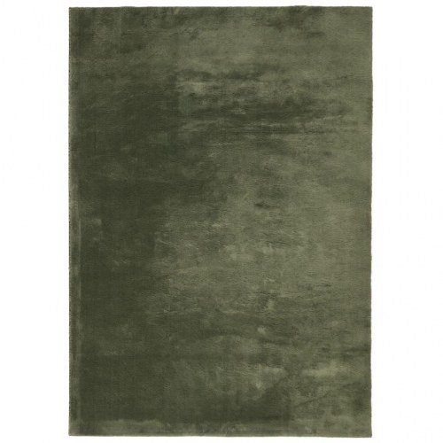 Gulvtæppe HUARTE 120 x 170 cm kort luv vaskbart skovgrøn