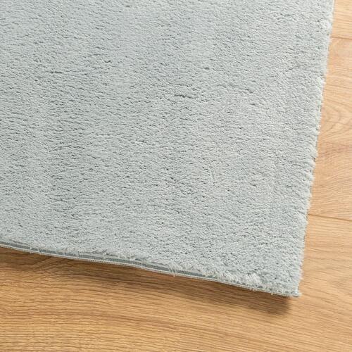 Gulvtæppe HUARTE 60x110 cm kort luv og vaskbart blå