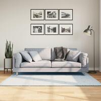 Gulvtæppe HUARTE 120x170 cm kort luv og vaskbart blå