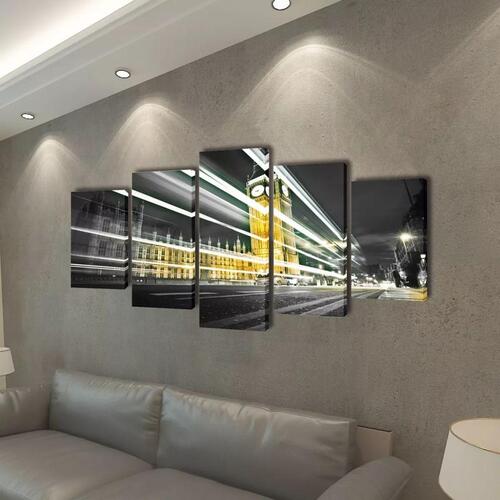 Kanvasbilledsæt London Big Ben 100 x 50 cm