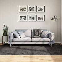 Gulvtæppe ISTAN 160x230 cm lang luv skinnende look antracitgrå
