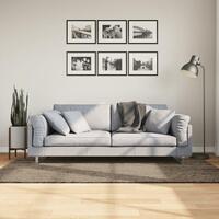 Gulvtæppe ISTAN 100x200 cm lang luv skinnende look grå