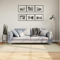 Gulvtæppe HUARTE 140x200 cm kort luv og vaskbart cremefarvet