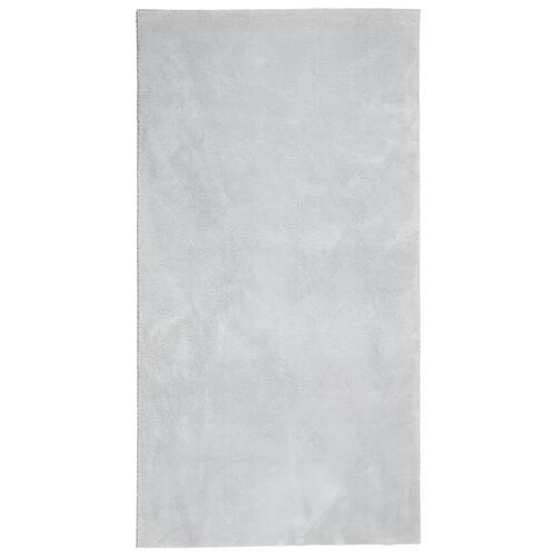 Gulvtæppe HUARTE 60x110 cm kort luv og vaskbart grå