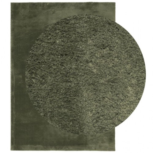 Gulvtæppe HUARTE 160×230 cm - kort luv, vaskbart, skovgrøn