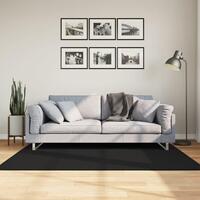 Gulvtæppe HUARTE 120x170 cm kort luv og vaskbart sort
