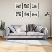Gulvtæppe HUARTE 80x150 cm kort luv og vaskbart blå