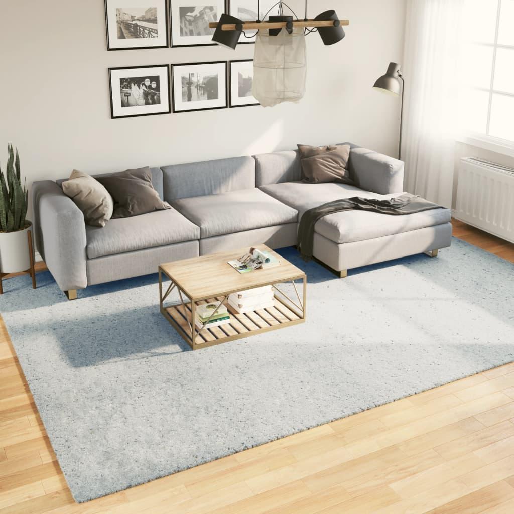 Gulvtæppe HUARTE 240x340 cm kort luv og vaskbart blå