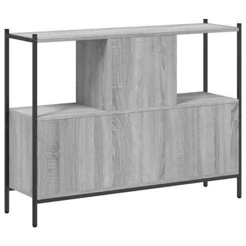 Bogreol 102x28x77,5 cm konstrueret træ grå sonoma-eg