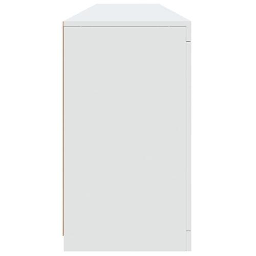 Skænk med LED-lys 181,5x37x67 cm hvid