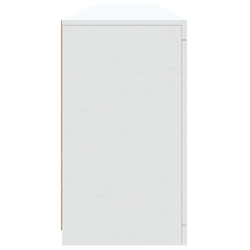 Skænk med LED-lys 202x37x67 cm hvid