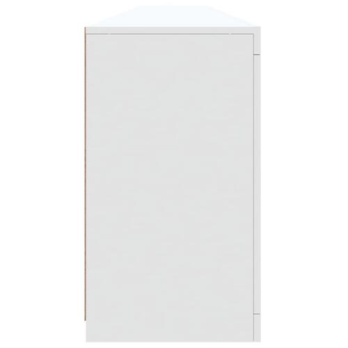 Skænk med LED-lys 283x37x67 cm hvid