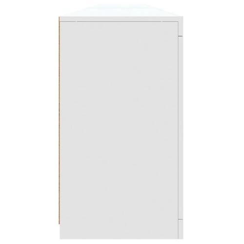 Skænk med LED-lys 283x37x67 cm hvid
