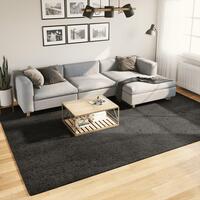 Gulvtæppe ISTAN 240x340 cm lang luv skinnende look antracitgrå