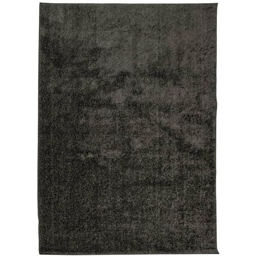 Gulvtæppe ISTAN 240x340 cm lang luv skinnende look antracitgrå