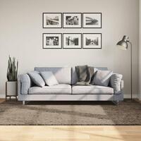 Gulvtæppe ISTAN 160x230 cm lang luv skinnende look grå