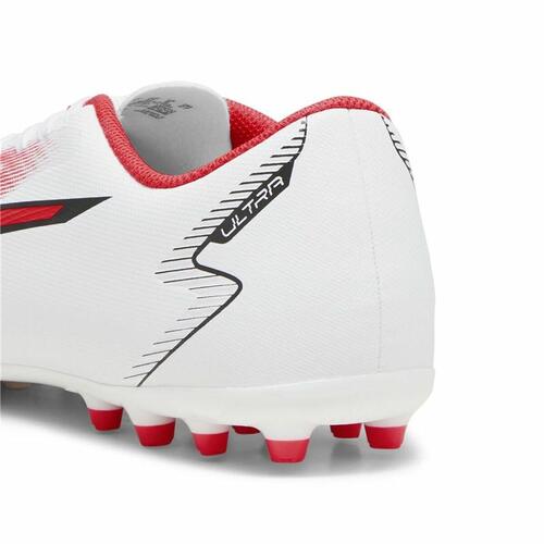 Voksen fodboldstøvler Puma Ultra Play MG Hvid Rød 42