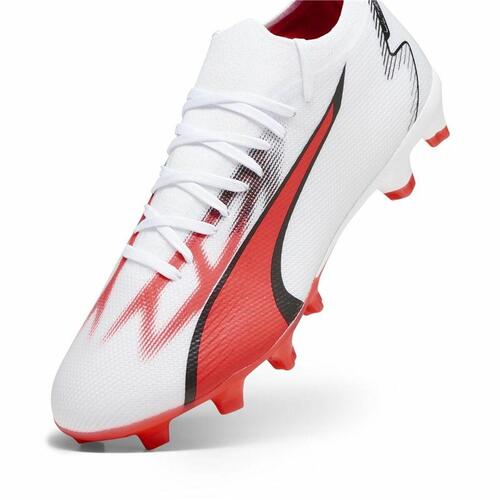 Voksen fodboldstøvler Puma Ultra Match FG/AG Hvid 42.5