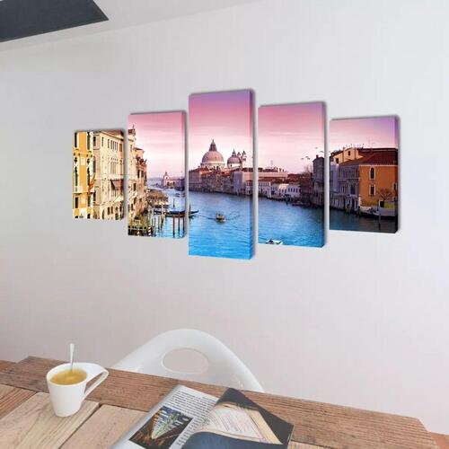 Kanvasbilledsæt Venedig 100 x 50 cm