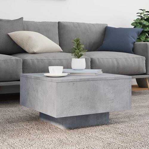 Sofabord 55x55x31 cm konstrueret træ betongrå
