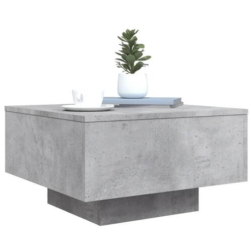 Sofabord 55x55x31 cm konstrueret træ betongrå