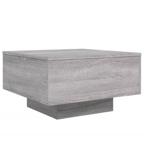 Sofabord 55x55x31 cm konstrueret træ grå sonoma-eg