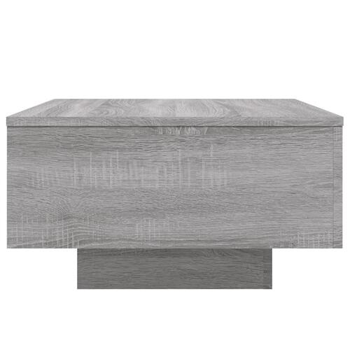 Sofabord 55x55x31 cm konstrueret træ grå sonoma-eg