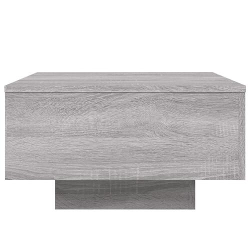 Sofabord 55x55x31 cm konstrueret træ grå sonoma-eg