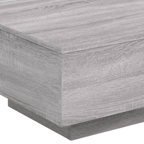 Sofabord 55x55x31 cm konstrueret træ grå sonoma-eg