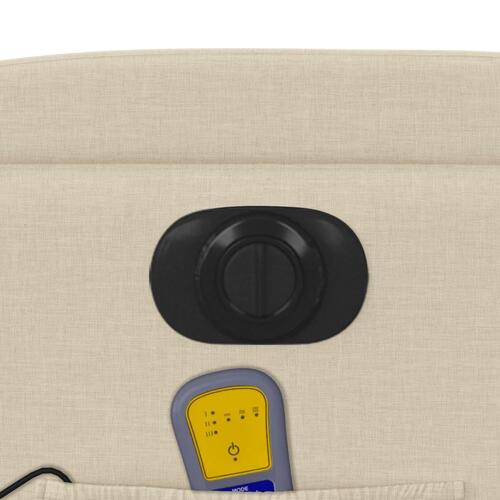 Eldrevet massagestol stof cremefarvet