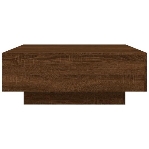 Sofabord 80x80x31 cm konstrueret træ brun egetræsfarve