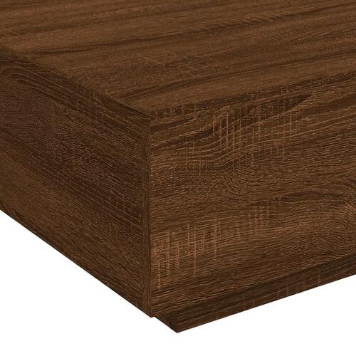 Sofabord 80x80x31 cm konstrueret træ brun egetræsfarve