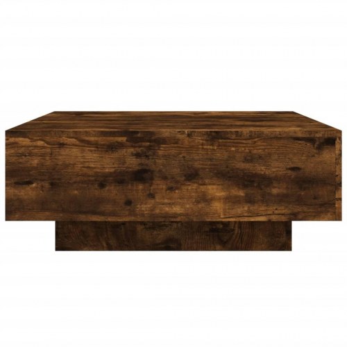 Sofabord 80×80×31 cm i konstrueret træ - røget egetræ