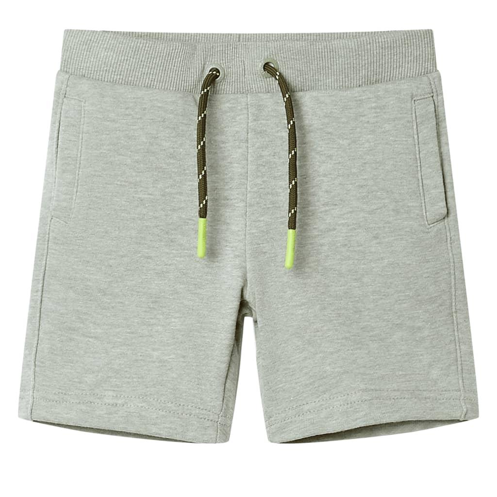 Shorts til børn str. 116 med snøre lys kakimeleret