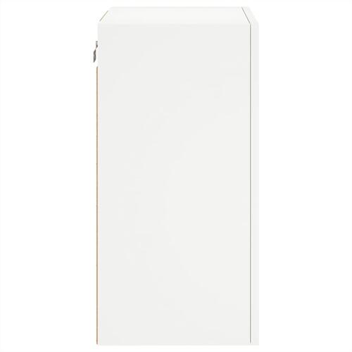 Væghængte tv-borde 2 stk. 40,5x30x60 cm konstrueret træ hvid