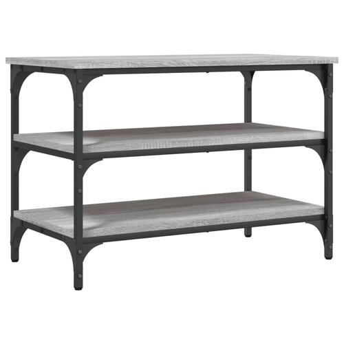 Skobænk 70x38,5x49 cm konstrueret træ grå sonoma-eg