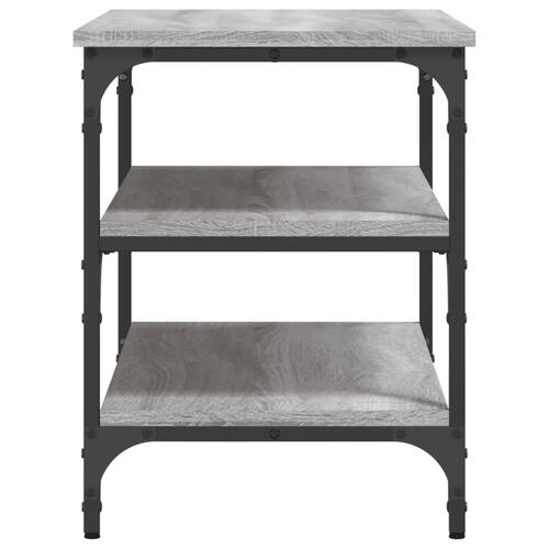Skobænk 70x38,5x49 cm konstrueret træ grå sonoma-eg