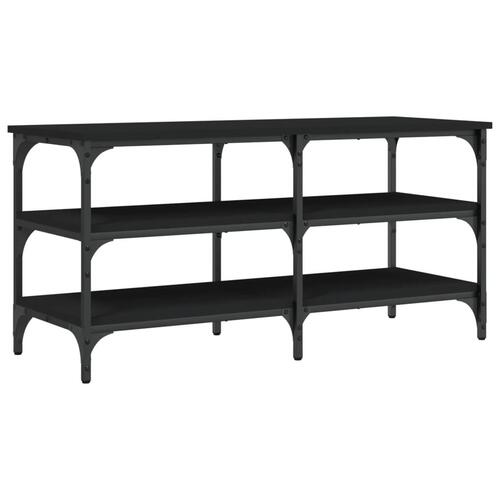 Skobænk 100x38,5x49 cm konstrueret træ sort