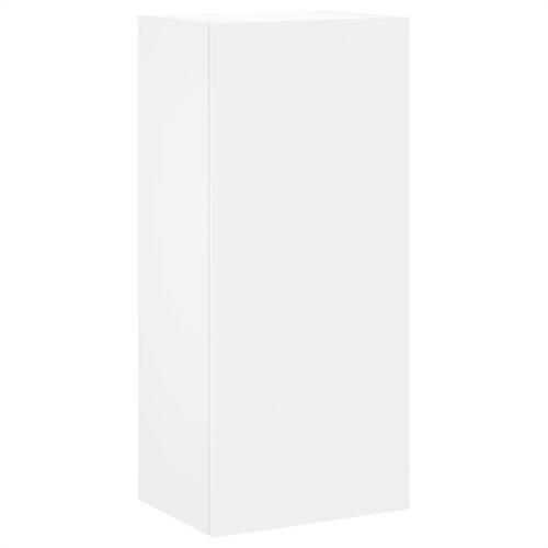 Væghængt tv-bord 40,5x30x90 cm konstrueret træ hvid